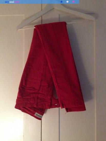 red pull &amp; bear skinny trousers
